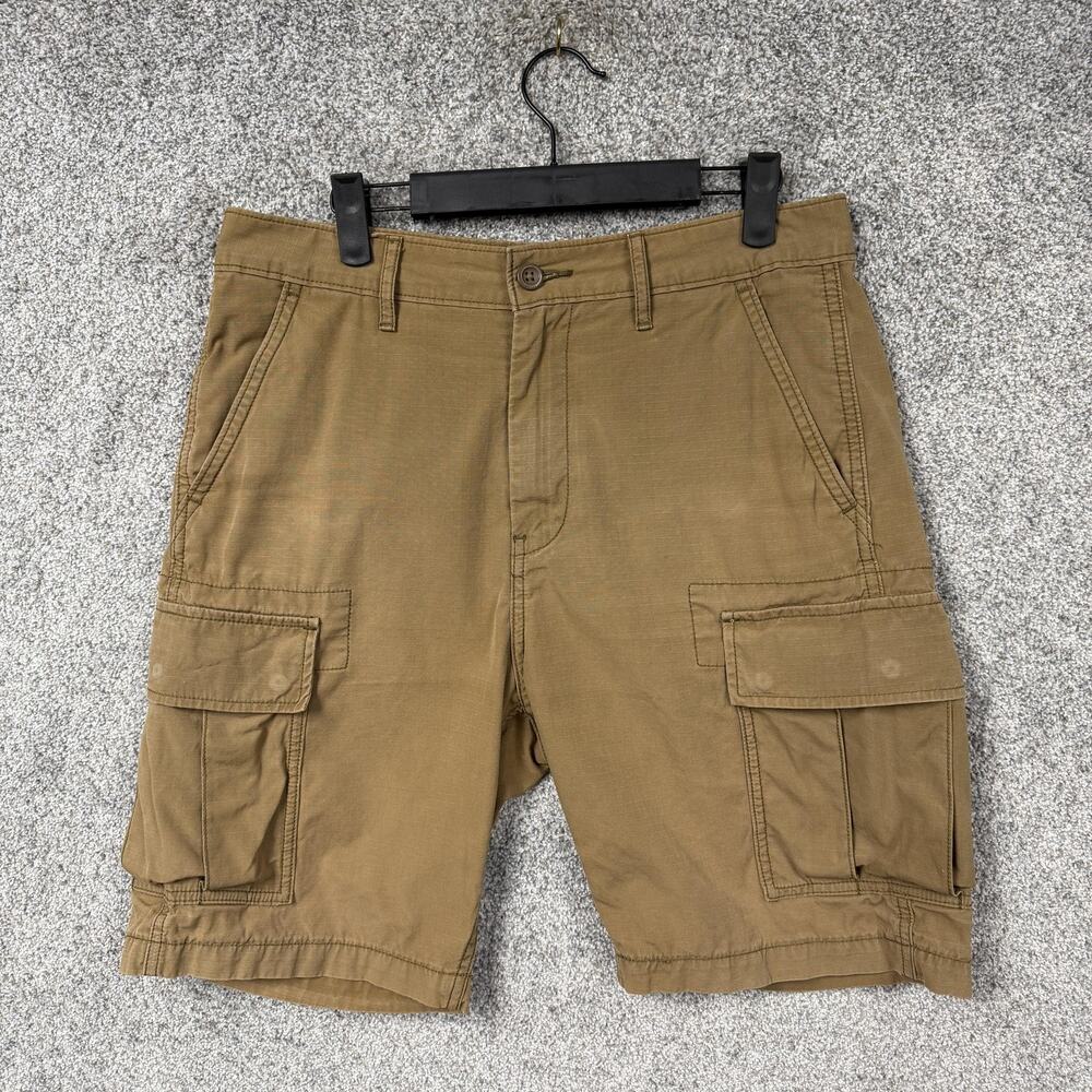 Levi's Cargo Shorts 30 Tan Cotton Utility Pockets Hiking Outdoor Y2K Streetwear